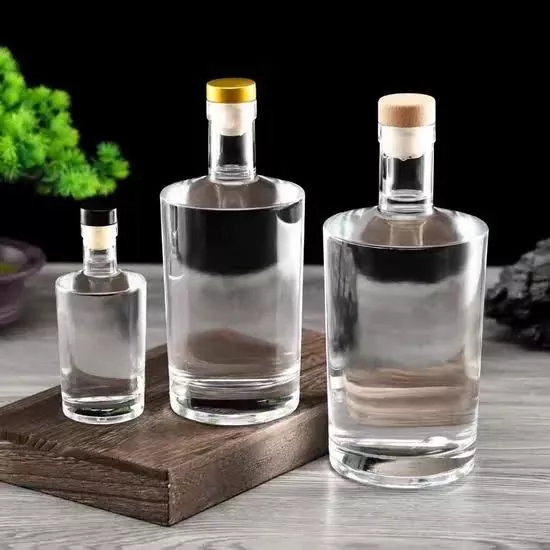100 ml sklenené fľaše whisky gin vodka tequila s T-korkom