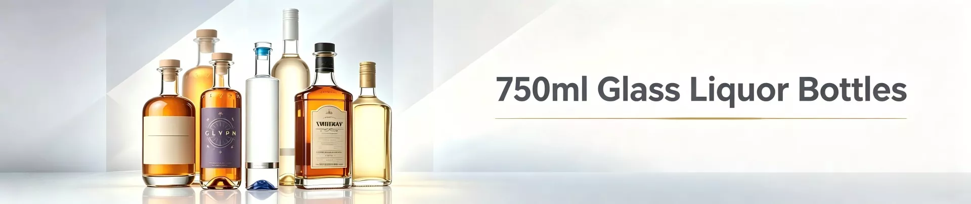 750 ml sklenené fľaše na alkohol